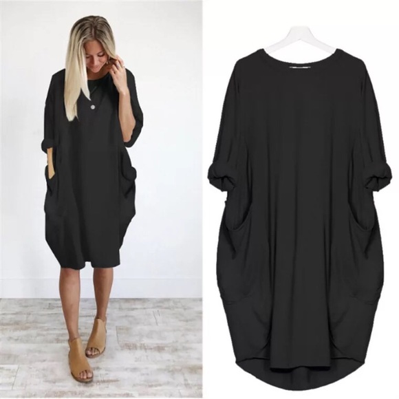 navy loose dress